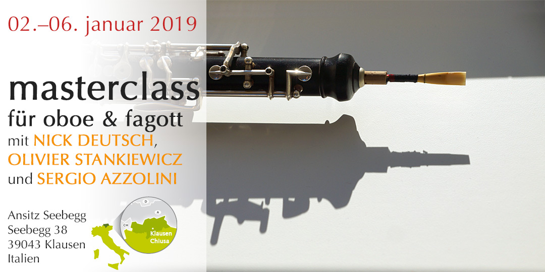 Masterclass Klausen für Oboe und Fagott mit Nick Deutsch und Sergio Azzolini