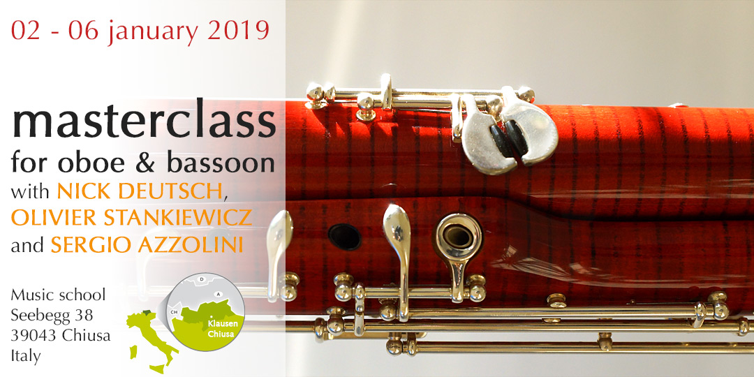 Masterclass for oboe and bassoon with Nick Deutsch and Ole Christian Dahl