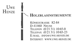 Uwe Henze Holzblasinstrumente